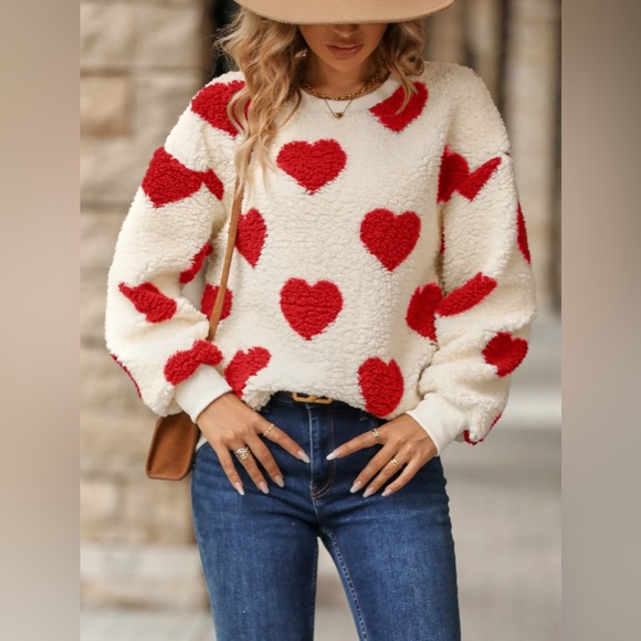 Cupid's Arrow Heart Crewneck Sweater - Picture 1 of 4